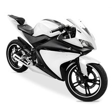 Yamaha YZF-R 125 08-13 ABS Kunststoff Komplett Verkleidung Kit 20 Panel weiß/schwarz