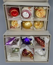 ALTER CHRISTBAUMSCHMUCK  KONVOLUT GLAS KUGEL REFEXKUGEL VÖGEL u. a. LAUSCHA