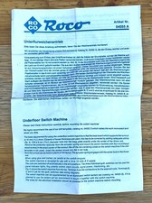 ROCO 4555A Unterflurantrieb Bedienungsanleitung