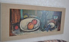 Bild Stilleben Obst Obstschale Karaffe Weinglas Abmessungen 91 x 41 x 3