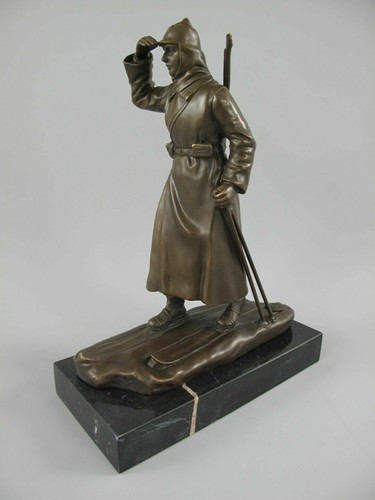 Russischer soldat auf ski - russischer,