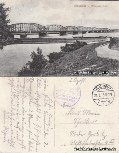 Postcard graudenz grudziądz - graudenz,