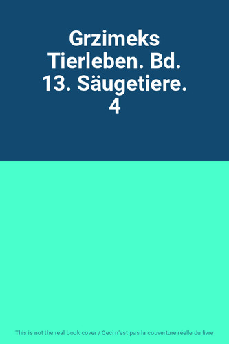 Grzimeks tierleben 13 - bd.,