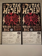 2x Die Toten Hosen Konzert Tickets Berlin Block P3 11.07.2025