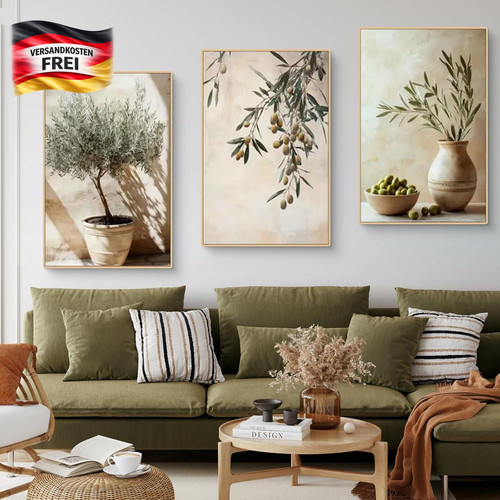 3er olivenbaum poster set - 3er,