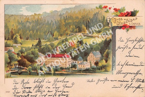 Postkarte gruß aus - gruß, bad
