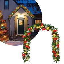 Weihnachts Girlande 1.8m/2.7m/5m Tanne mit LED Innen Außen Deko Tannengirlande