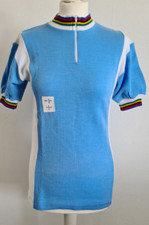 TRIKOT Fahrrad RETRO Kurzarm hellblau 100 % Acryl Größe S/M Kult Vintage