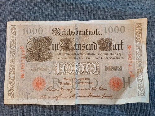 Reichsbanknote 1000 mark - reichsbanknote,
