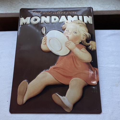 Mondamin mädchen blechschild - mädchen,