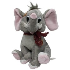 Paul Import Süßer Elefant mit dunkelroter Schleife Kuscheltier 24cm Gebraucht