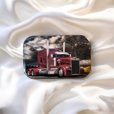 American Truck | Rot | Peterbilt Style | Kühlschrankmagnet | USA Classic