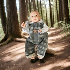 Latzhose Pumphose Wollhose Gr. 74/80 ?Strampler Teddy ? Schurwolle gestrickt 