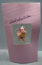 Wikinger Hägar nackt mit Schild Schleich Figur auf Glückwunschkarte NEU 1988