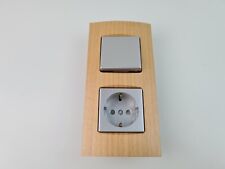 Schalter Steckdose Kombination Düwi Rev Arcada Buche Echtholz Einsatz Silber