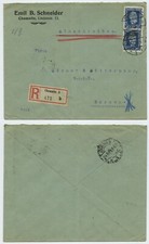 120185 - Mi.Nr. 369 - R-Brief Emil B. Schneider - Chemnitz 24.6.1925 nach Barmen