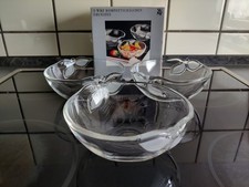 WMF 3 KOMPOTTSCHÄLCHEN Set ORCHIDEE Ø 140 mm Glas teilsatiniert