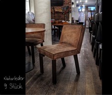 Esszimmerstuhl Braun Echtleder