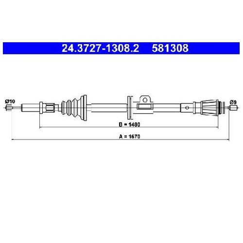 Handbremsseil hinten für - 2x,
