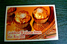 R3) Reklame Karte: Goldene Weihnachten mit Rocher. Ferrero, ungelaufen.