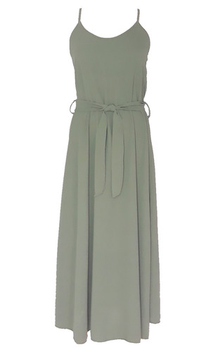 Damen kleid mit gürtel - mit,