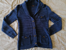 Napapijri Damen Strickjacke Gr. L, Blau, Baumwolle,