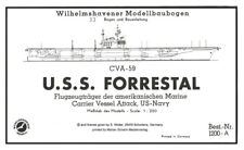 Wilhelmshavener Modellbaubogen FORRESTAL Flugzeugträger  Neuauflage M. 1:250