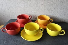Melitta Ceracron rot/orange/gelb 3 x Kaffeetasse m. Untere + 2 Tassen