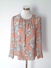 Langarmbluse * Hautfarben * mit Blumenmuster * Gr. 36 * H&M * Damenbluse