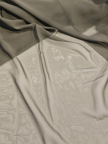 Chiffon oliv dekostoff - chiffon,