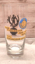 Altes Bier Glas Fussball Lokomotive Leipzig Pokalsieger DDR .LOK LEIPZIG
