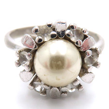 Vintage Perl Ring 925 Sterling