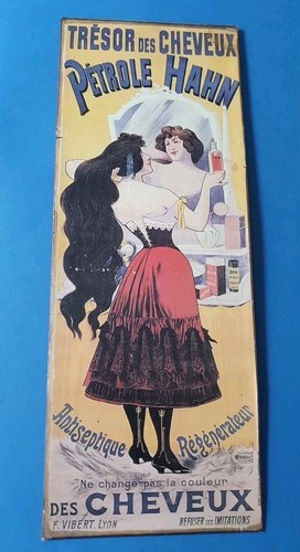 Blechschild petrole hahn - petrole,