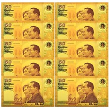 10 Stück Thailand 50 Baht