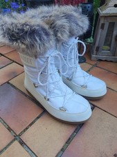Originale Moonboots Monaco Fell weiß MOON BOOT 40 Winterstiefel Schneestiefel 
