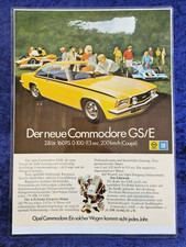 Opel Commodore B Coupe GS/E,  1972, originale Werbung in DIN-A-4,  laminiert