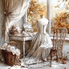 Dekobild Schneiderpuppe