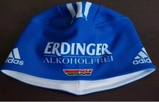 DSV Adidas Erdinger Alkoholfrei Biathlon Mütze Gr. L 58 Rennmütze Skimütze Blau