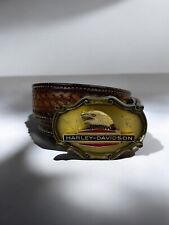 Harley Davidson Gürtel 1978 PainTree Beltbuckle Echtledergürtel Western 124cm