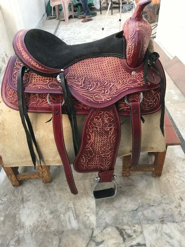 Western leder pferdesattel - western,