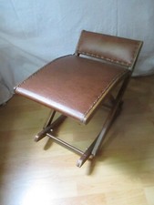 Fußhocker Fußschaukel Schaukelhocker Skaileder braun Holz Mayer 50er 60er Jahre