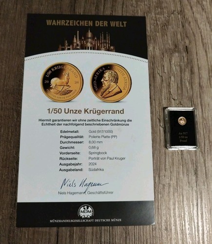 Krügerrand 50oz gold - krügerrand, 1/50oz