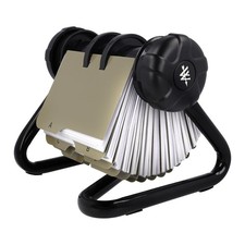 Rollkartenmappe für 400 Visitenkarten mit A-Z Kartei, schwarz