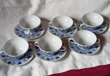 Seltmann Weiden Zwiebelmuster 6 Suppentasse Suppentassen mit Untertasse