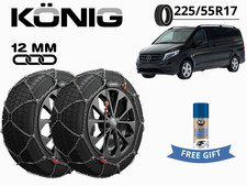 Schneeketten Konig 12MM X12PRO Gruppe 230 225/55 R17 für Mercedes Vito (W447)