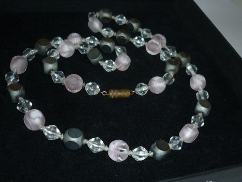 Vintage glaskette collier - vintage,