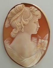 Anhänger Brosche mit Gemme