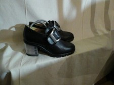 70er Jahre Plateau Schuhe Gr.40 Ungetragen  Apsatsatz  Metall