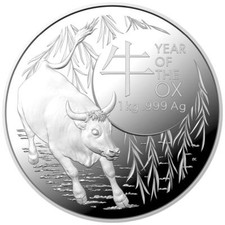 Silbermünze 1kg Jahr des