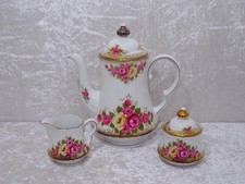 3 tlg. Konvolut Kaffeekern Winterling Röslau Porzellan Design Vintage Rosendekor